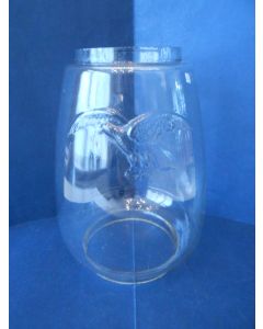 Stormlampglas, authentiek glas met ingegoten adelaar figuur