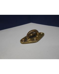 Dekoog, Dekplaat, Oogplaat, 82 x 45mm, messing