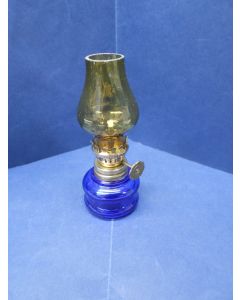 Mini Olielampje, Tafellampje, glas, amber lampglas